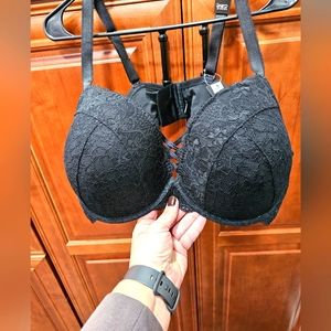 Torrid Black Plunge Lace Bra #404